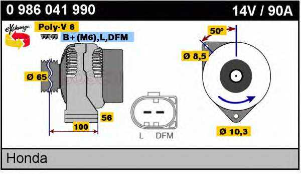 0986041990 Bosch gerador