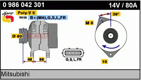 0986042301 Bosch gerador