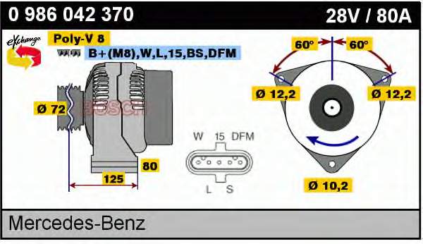 0986042370 Bosch gerador