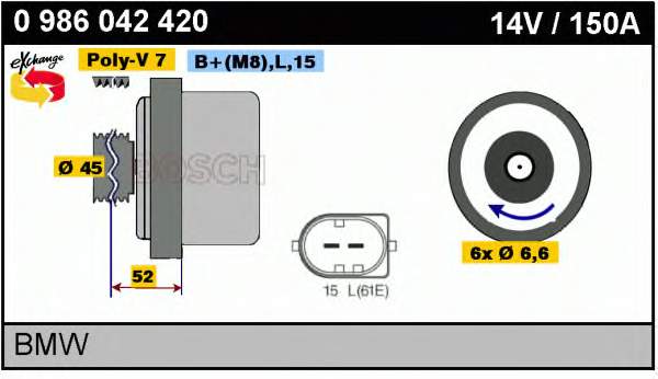 0986042420 Bosch gerador