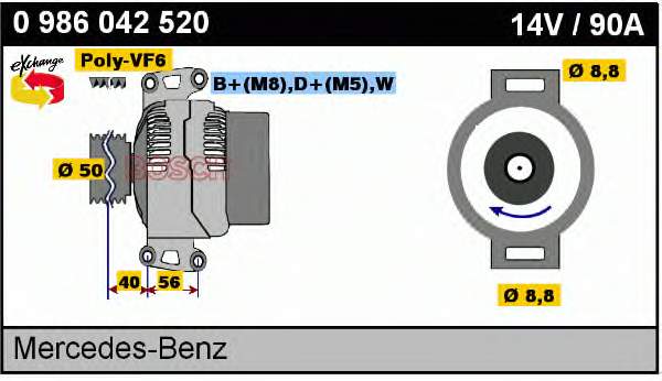 0986042520 Bosch gerador