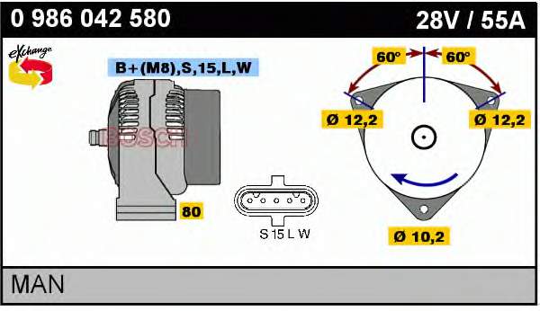 0986042580 Bosch gerador