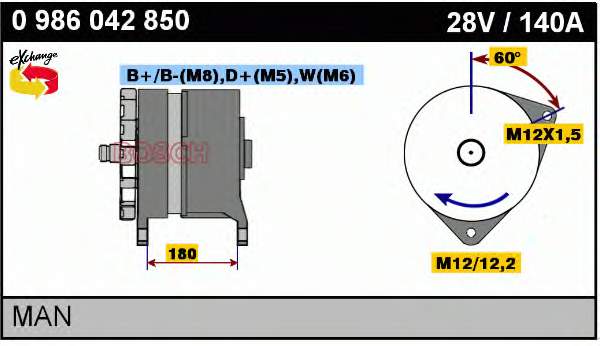 0986042850 Bosch gerador