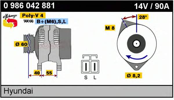 0986042881 Bosch gerador