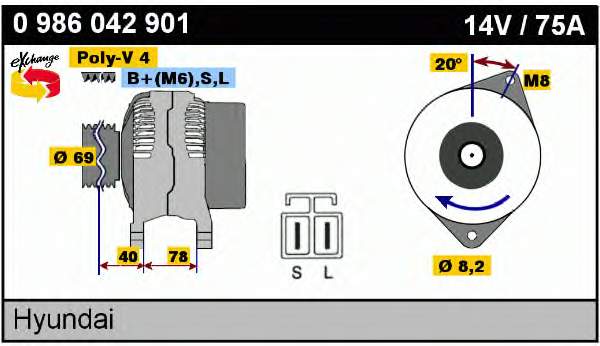 0986042901 Bosch gerador