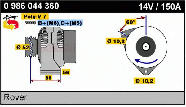 0986044360 Bosch gerador