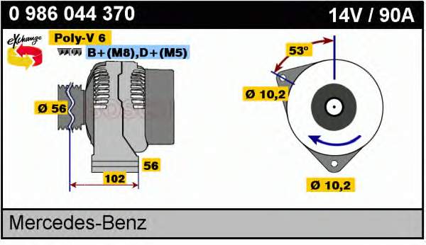 0986044370 Bosch gerador