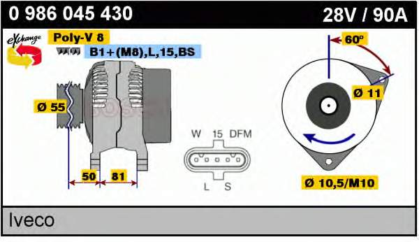 0986045430 Bosch gerador