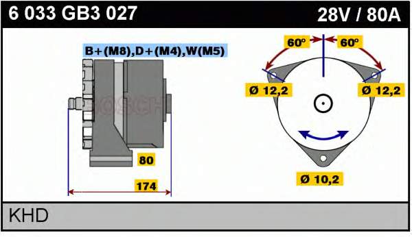 6033GB3027 Bosch gerador