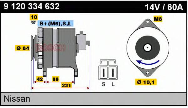 9 120 334 632 Bosch gerador