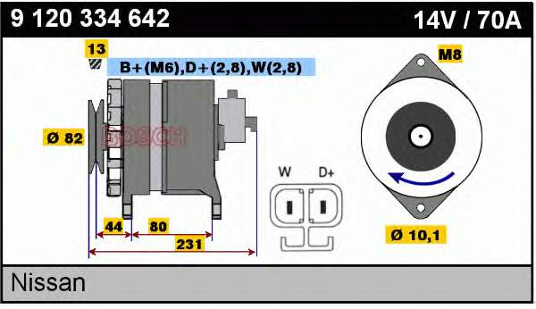 9120334642 Bosch gerador