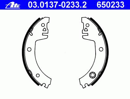 03013702332 ATE sapatas do freio traseiras de tambor