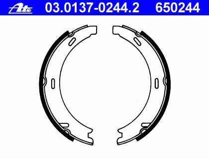 03.0137-0244.2 ATE sapatas do freio de estacionamento