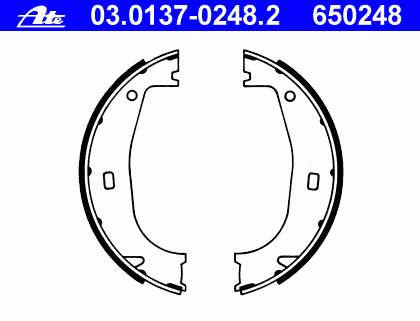 03.0137-0248.2 ATE sapatas do freio de estacionamento