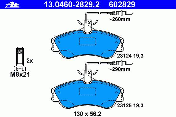 Sapatas do freio dianteiras de disco Citroen Berlingo M