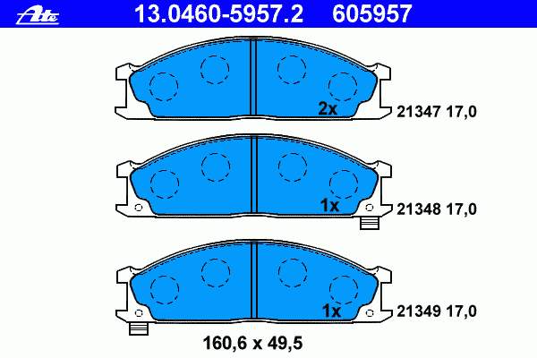 Sapatas do freio dianteiras de disco Nissan Terrano 1 WD21
