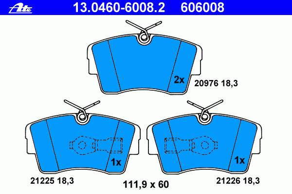 Колодки ATE 13046060082 цена, от 19.34 USD