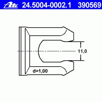 Скоба тормозной трубки 0938312003 General Motors