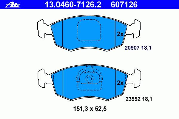 Колодки ATE 13046071262 цена, от 20.83 USD