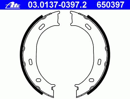 03013703972 ATE sapatas do freio de estacionamento