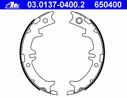 03.0137-0400.2 ATE sapatas do freio de estacionamento