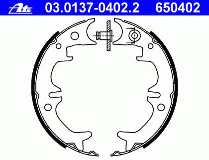 03.0137-0402.2 ATE sapatas do freio de estacionamento