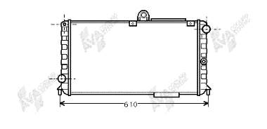 Radiador de esfriamento de motor 01002005 VAN Wezel