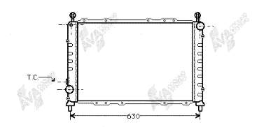 01002055 VAN Wezel radiador de esfriamento de motor