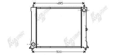 Radiador de esfriamento de motor RA0020261 Jdeus