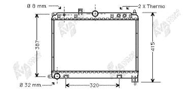 Radiador de esfriamento de motor 2002118 VAN Wezel