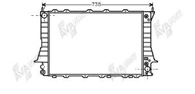 03002084 VAN Wezel radiador de esfriamento de motor