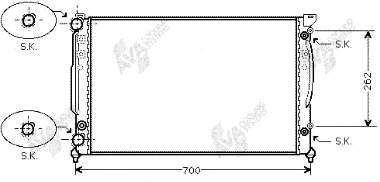 03002122 VAN Wezel radiador de esfriamento de motor