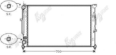 03002123 VAN Wezel radiador de esfriamento de motor