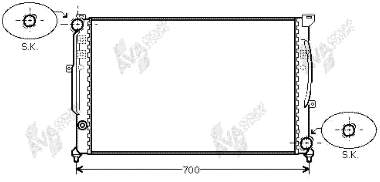 Radiador de esfriamento de motor Audi A6 4A5