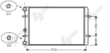 03002155 VAN Wezel radiador de esfriamento de motor