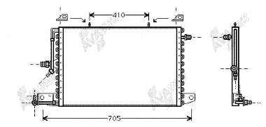 03005117 VAN Wezel radiador de aparelho de ar condicionado