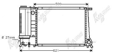 06002135 VAN Wezel radiador de esfriamento de motor