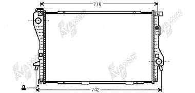 06002170 VAN Wezel radiador de esfriamento de motor