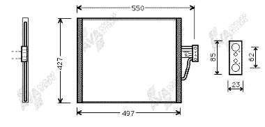 06005192 VAN Wezel radiador de aparelho de ar condicionado