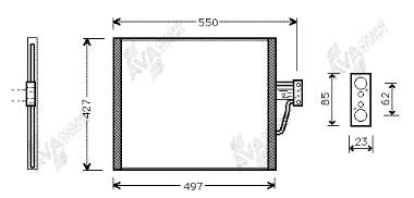 06005213 VAN Wezel radiador de aparelho de ar condicionado