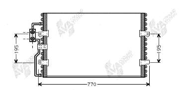 09005093 VAN Wezel radiador de aparelho de ar condicionado