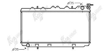 Radiador de esfriamento de motor 13002102 VAN Wezel