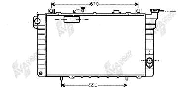 Radiador de esfriamento de motor 13002113 VAN Wezel