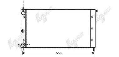 Radiador de esfriamento de motor 17002058 VAN Wezel