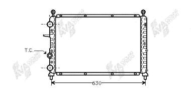 Radiador de esfriamento de motor 17002066 VAN Wezel