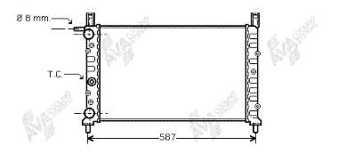 Radiador de esfriamento de motor 17002078 VAN Wezel