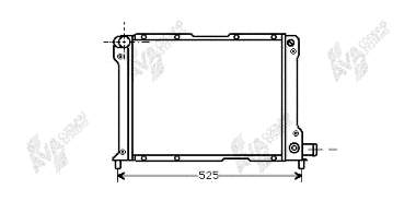 17002080 VAN Wezel radiador de esfriamento de motor