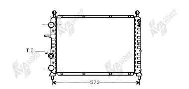 Radiador de esfriamento de motor 7612178 Fiat/Alfa/Lancia