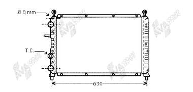 Radiador de esfriamento de motor 17002096 VAN Wezel