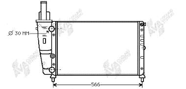 7745652 Fiat/Alfa/Lancia radiador de esfriamento de motor